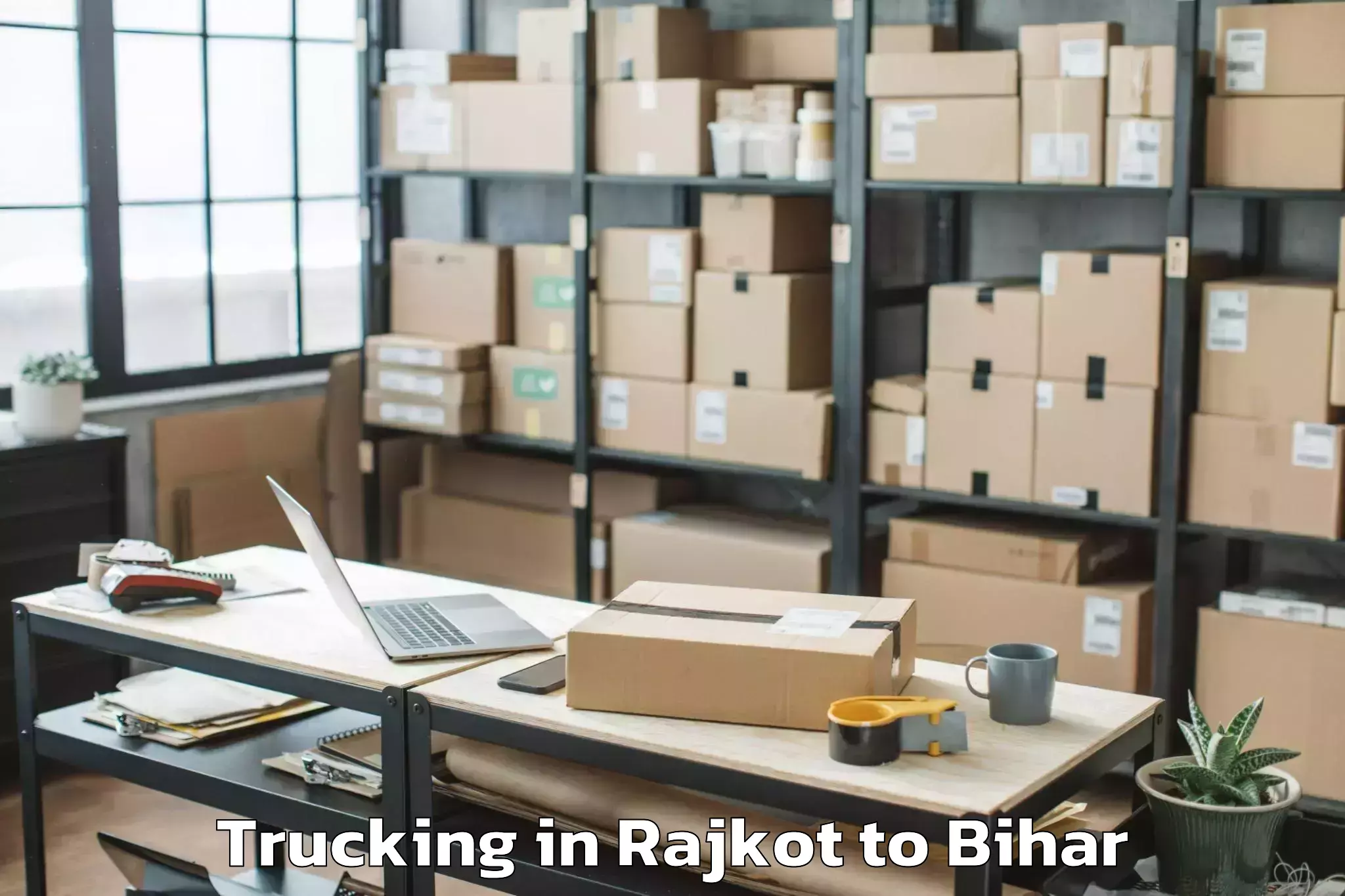 Book Rajkot to Meskaur Trucking Online